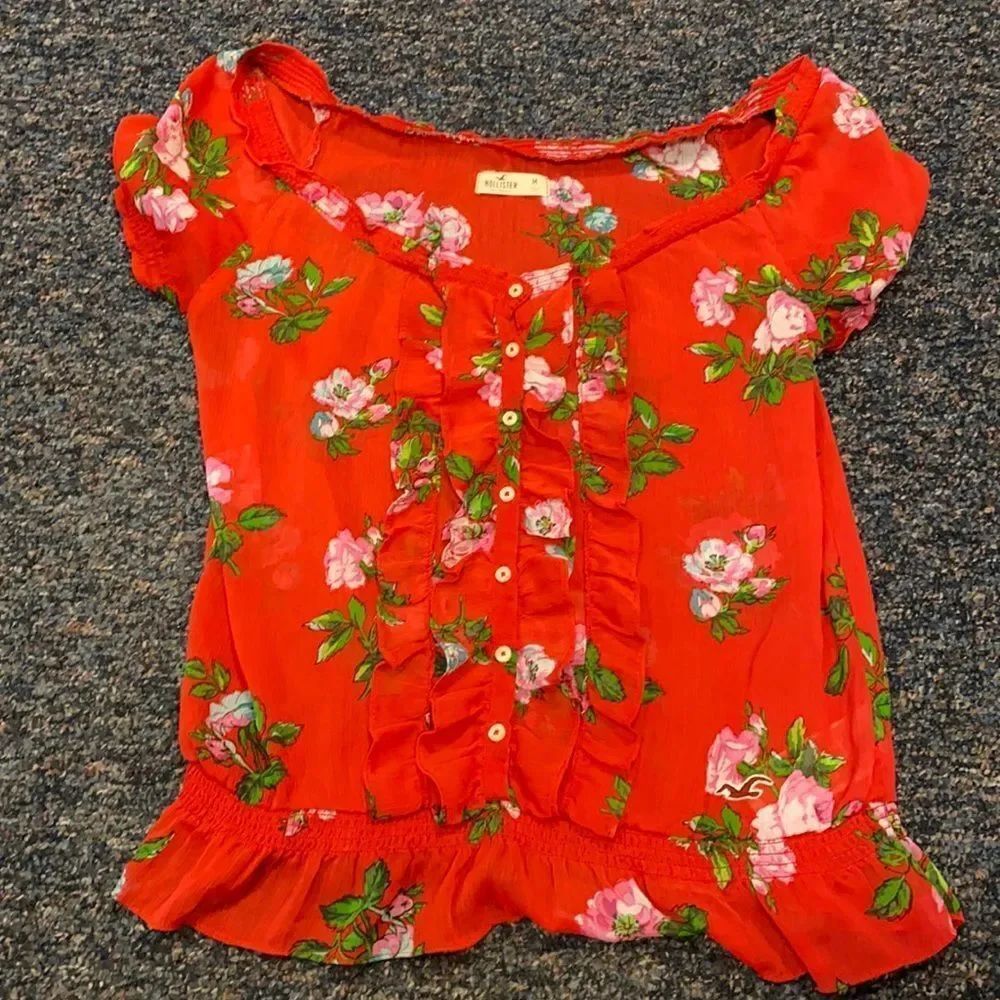 Hollister Sheet Floral Top sz. M